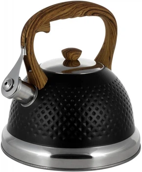 Чайник Kamille Whistling Kettle Black 2.7л нержавеющая сталь со свистком (KM-1098-BL)