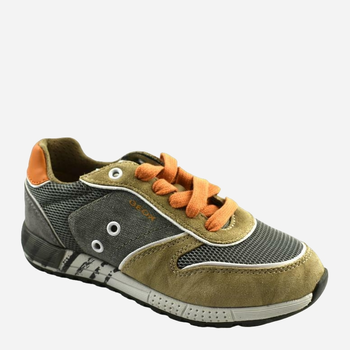 Підліткові шкіряні кросівки для хлопчика Geox J029EB-0NB22-C0623 35 Хакі (8054730464627)