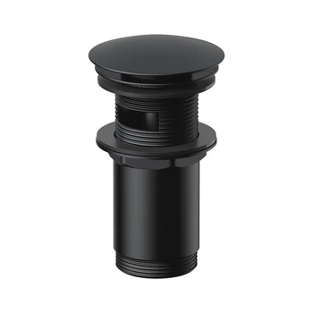 Донний клапан Cersanit S951-701 Click clack для умивальників з переливом Чорний