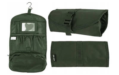 Сумка для туалетного приладдя армійська Mil-Tec British toilet bag olive 16004001