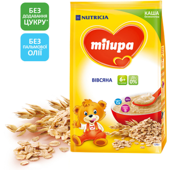 Дитяча каша Milupa безмолочна Вівсяна 170 г (5900852930089)