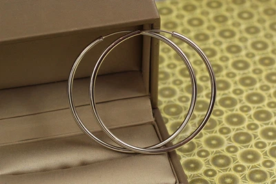 Сережки кільця Xuping Jewelry 4,5 см сріблясті