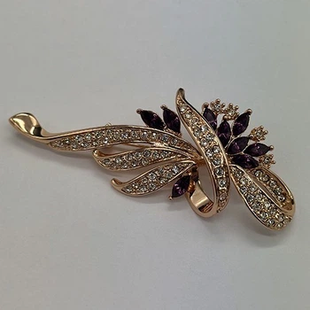Позолоченная брошь Brooch Ribbon сертификат