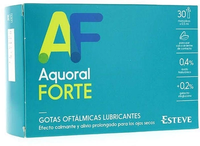 Краплі для очей Esteve Aquoral Forte Eye Drops Hyaluronic Acid 0.4 30 шт (8470001816658)