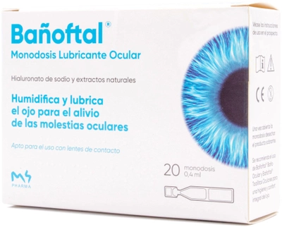 Краплі для очей Reva Health M4 Рharma Banoftal Lubricante Ocular 20 шт (8437010164118)