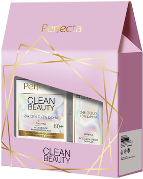 Набір Perfecta Clean Beauty крем для обличчя проти зморшок 60+ 50 мл + розгладжувальний крем для шкіри навколо очей 15 мл (5900525076380)