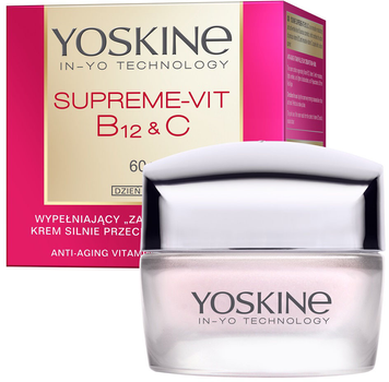 Krem do twarzy Yoskine Supreme-Vit B12 + C wypełniający silnie przeciwzmarszczkowy na dzień 60+ 50 ml (5900525081841)