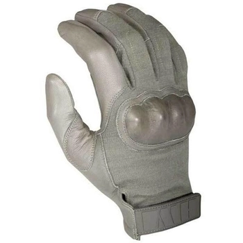 Военные арамидные перчатки HWI Hard Knuckle Sage Tactical Fire Resistant Glove with Leather Closure Large, Олива (Olive)