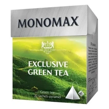Чай зелений 1.5г*20, пакет, EXCLUSIVE GREEN TEA, МОНОМАХ