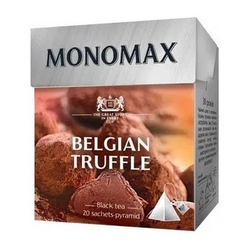 Чорний чай Мономах Belgian Truffle у пірамідках 20 шт