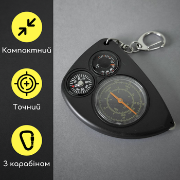 Курвиметр картографа для оценки кривых линий с магнитным компасом и термометром (LX2)