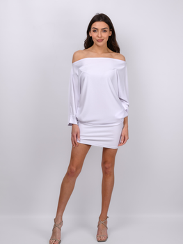 Плаття міні жіноче MODAGI A14 L/XL Біле (5904996500450)