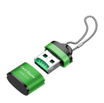 Кардридер micro SD - USB type А зелений (0011255)