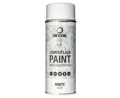 Маскувальна аерозольна фарба матова Recoil 400мл (біла)