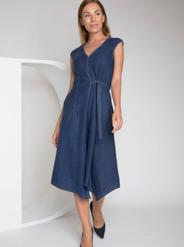 Плаття міді жіноче Deni Cler Milano W-Dc-3275-0M-G7-56-1 40 Синє (3300000736013)