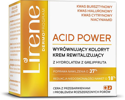 Krem do ciała Lirene Acid Power Revitalizing Face Cream 50 ml (5900717076341)