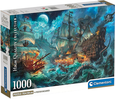 Puzzle Clementoni Compact Bitwa piratów 1000 elementów (8005125397778)