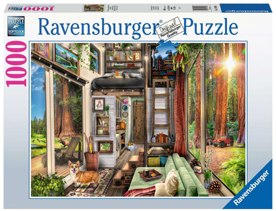 Puzzle Ravensburger Domek w lesie 1000 elementów (4005556174966)