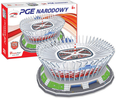 3D Puzzle Cubic Fun Stadion PGE Narodowy 105 elementów (6944588202491)