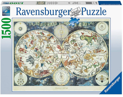 Puzzle Ravensburger Mapa z fantastycznymi zwierzętami 1500 elementów (4005556160037)