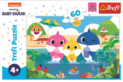 Puzzle Trefl Baby Shark - Rodzina rekinow na wakacjach 60 elementów (5900511173703)