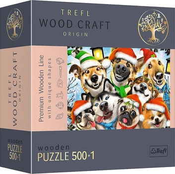 Puzzle drewniane Trefl Świateczne pieski 500+1 elementów (5900511201734)
