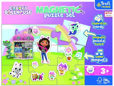 Puzzle magnetyczne Trefl Gabbys Dollhouse - Świat Gabi 12 elementów (5900511933833)