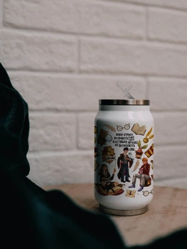 Термос с трубочкой Marmyza Harry Potter. Трио "Понимание не нуждается в словах" Гарри Поттер - 300 мл
