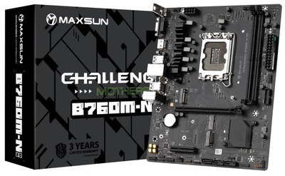 Материнська плата Maxsun Challenger b760m-n d5 (lga1700, b760, ddr5) (MS-Challenger b760m-n d5)