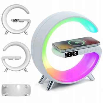 Настольная смарт-колонка часы с Bluetooth G-Smart RGB G ІІ66 15W Light Sound Machine с беспроводной зарядкой
