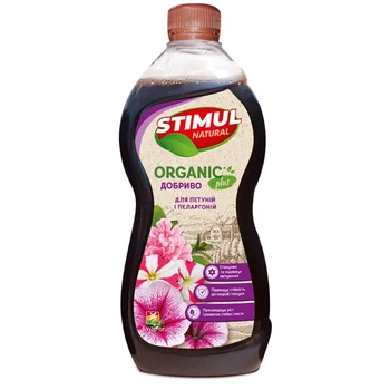 Удобрения в жидкой форме Яскрава Удобрение органическое STIMUL NATURAL для петуний и пеларгоний 550 мл (57464)