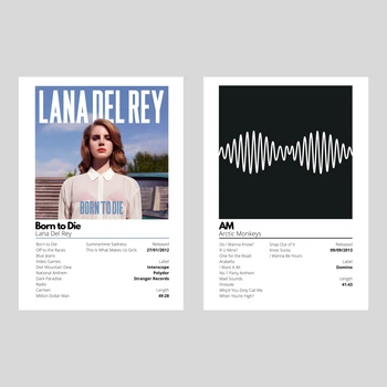 Набор постеров Arctic Monkeys + Lana Del Rey / Лана Дель Рей (Born to Die / АМ)
