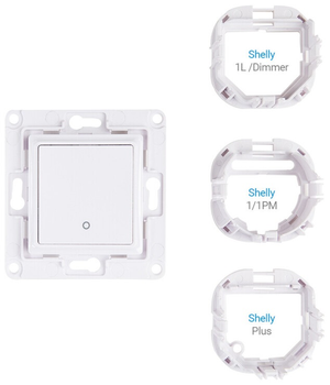 Włącznik światła Shelly "Wall Switch 1" jednoprzyciskowy biały (3800235266175)