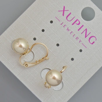 Сережки Xuping, діаметр 8мм+-, довжина 15мм+- Позолота 18К, ida57133