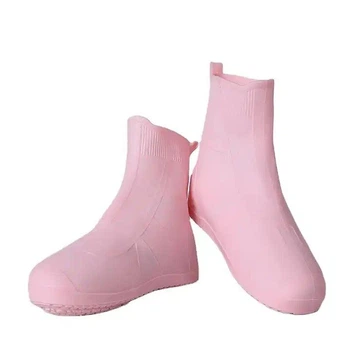 Бахилы на обувь резиновые от воды и грязи 903 M 34-36 Pink (15057)