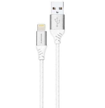 Кабель Grunhelm USB-Lightning, 2.4А 1м білий (GMC-03LS)
