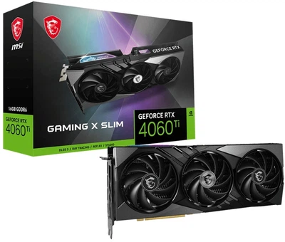Видеокарта GF RTX 4060 Ti 16G GDDR6 Gaming X Slim MSI (GeForce RTX 4060 Ti GAMING X SLIM 16G) Store