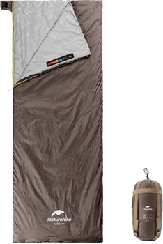 Спальник сверхлегкий Naturehike Summer LW180 NH21MSD09 15°C p-p XL правый Коричневый (6927595777985-R)