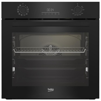 Духова шафа електрична Beko механічна 2500Вт 72л A дисплей конвекція чорний (BBIR17300BCS)