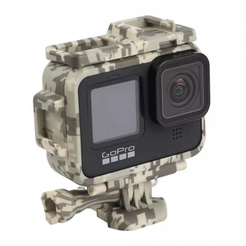Рамка защитная камуфляжная для GoPro Hero 13, 12, 11, 10, 9 пиксель клетка корпус чехол каркас (89044)