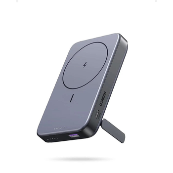 Магнитная батарея UGREEN PB206 Magnetic Magsafe Powerbank 10 000mAh 20W USB-C с складной подставкой Беспроводной портативный павербанк Grey