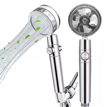Душевая лейка SmartLife WC-008 турбо вентилятор + режим Стоп Chrome/Silver