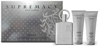 Afnan Perfumes Supremacy Silver - Набор (edp/100ml + sh/gel/100ml + af/sh/balm/100ml) Afnan Perfumes Supremacy Silver (1131090-0-2)