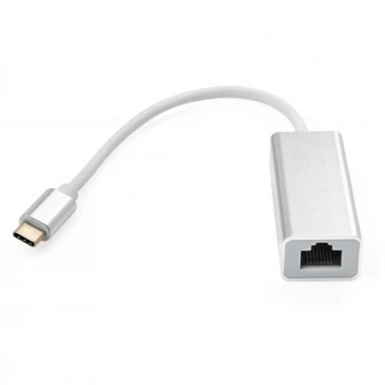 Переходник USB-C to RJ45 Ethernet 1000Mbps aluminium Vinga (VCPATC2GBLNS) (174982)