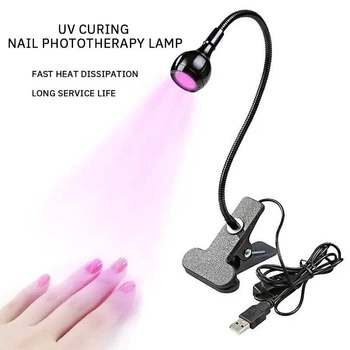 Лампа для маникюра от USB UV/LED 3 Вт (На прищепке)
