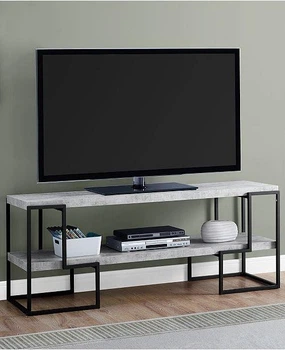 Дизайнерская тумба для телевизора в стиле Loft 160х40х55h Черный/ДСП ATL502