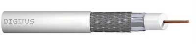 Kabel koncentryczny Digitus RG-6 75 Ohm 305 m White (5907772592090)