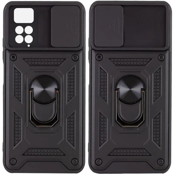 Ударопрочный чехол Camshield Serge Ring для Xiaomi Redmi Note 11 Pro 4G/5G/Note 11E Pro/ 12 Pro 4G Черный Без бренда