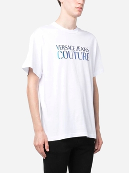 Koszulka męska Versace jeans VJC75GAHG01CJ00G003 M Biała (8052019402322)