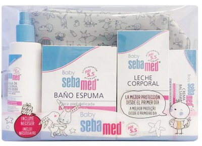 Набір Sebamed Sebamed Unisex Unisex Baby Layette Пінистий гель для ванни 200 мл + Молочко для тіла 200 мл + Розгладжувальний крем 50 мл + Одеколон 250 мл (8431166242713)